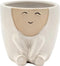 Ceramic Person Pot for Indoor Plants Planter, 3.25-Inch, White...