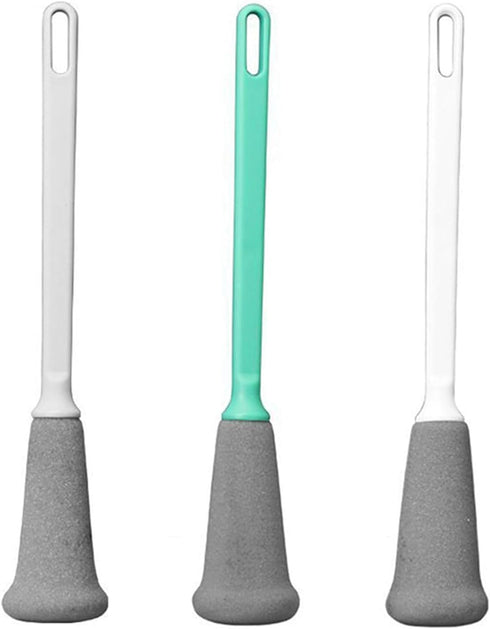 Grey Long Handle Cleaning Sponge Brush decontamination Sponge Cup Brush Multifunctional Household Cleaning Brush Suitable for Cups, Bottles, Glass...