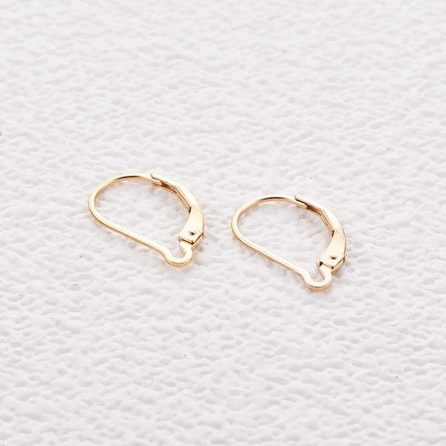 BENECREAT 2 PCS 14K Gold Filled Leverback Earring Hooks, 17x11mm Secure Ear Wire Findings for DIY Jewelry Making, Dangle Earrings, Handmade Earrin...