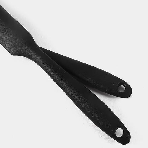 2 Pcs Silicone Spatula Non Stick Silicone Spatula Spoon Brush Kitchen Gadget Set for Cooking Baking and Mixing (Black)...