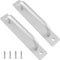 2 Pack Aluminium Alloy Closet Door Handles with Plate,7.1 Inch /180 mm Sliding Door Pull Handle with Mounting Screws for Sliding Barn Door,Wooden ...