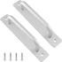 2 Pack Aluminium Alloy Closet Door Handles with Plate,7.1 Inch /180 mm Sliding Door Pull Handle with Mounting Screws for Sliding Barn Door,Wooden ...
