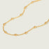 MEVECCO Gold Beaded Bracelets,18K Gold Plated Handmade Cute Satellite Diamond Cut Oval and Round Beads Rope Chain Dainty Bracelet for Women...