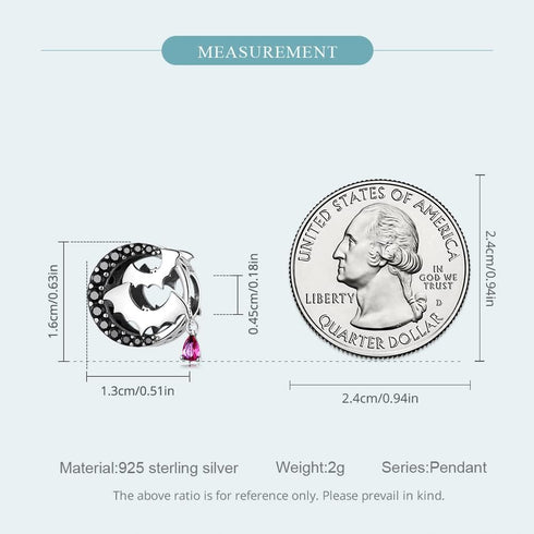 Bat Bead Charms for Bracelets 925 Sterling Silver Animal Charm Paved with Cubic Zirconia Black Bat Charm for Women Halloween Charms Jewelry...