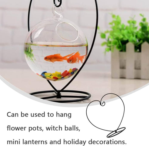 Ornament Display Stand Home Wedding Decoration Rack Plant Display Stand Heart Shaped Holder for Hanging Glass Globe Ball Air Plant Terrarium Ornam...