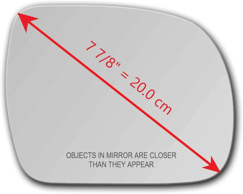 New Replacement Mirror Glass with Full Size Adhesive for 2004-2006 Lexus RX330 2007-2009 RX350 2006-2008 RX400H Passenger Side View Right RH...