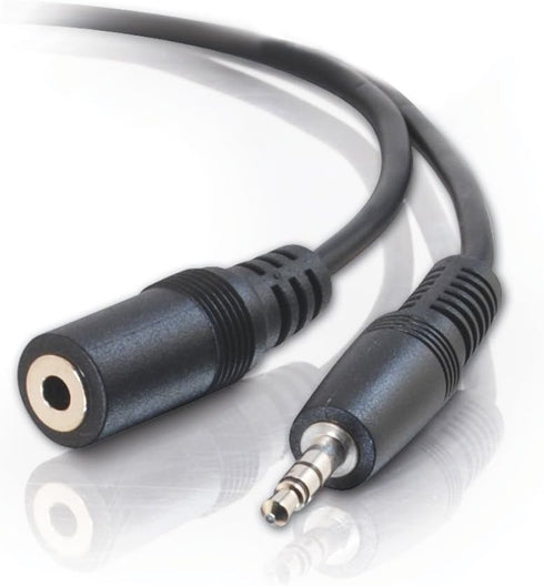 C2G Legrand 3.5mm Male to Female Cable, Stereo Audio Extension Cable, Black Auxillary Port Extension Cable, 5 Foot Audio Extension Cable, 1 Count,...