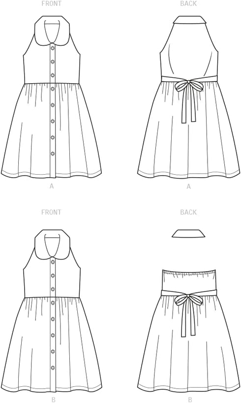 New Look Easy Children's and Girls' Sun Dress Sewing Pattern Kit, Code N6727, Sizes 3-4-5-6-7-8-10-12-14, Multicolor...