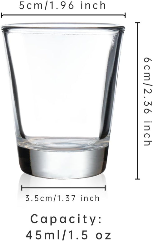 BCnmviku 1.5 oz Shot Glasses Sets with Heavy Base, Clear Shot Glass (10 Pack)...