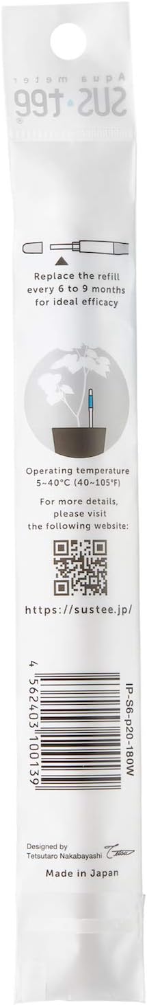 Aquameter (Medium White Refillable - Bundle of 2) - House Plant Soil Moisture Meter, Humidity Sensor Probe, Water Level Indicator - Best for Indoo...