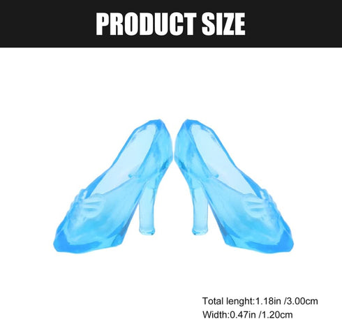 TOYANDONA 30 Pairs Doll Shoes, Fashion Doll High Heels Shoes Miniature Doll Shoes Mini Doll Costume Accessories for Girls Dollhouse Crafts ( Blue ...