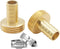 Hooshing 2PCS Garden Hose Connector 3/8" Barb x 3/4" Male GHT Thread Brass Water Hose End Mender Repair Kit with Stainless Clamps...