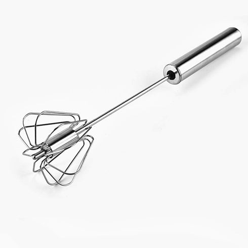 Stainless Steel Egg Whisk, Hand Push Rotary Whisk Blender, Versatile Milk Frother, Hand Push Mixer Stirrer for Blending, Whisking, Beating & Stirr...