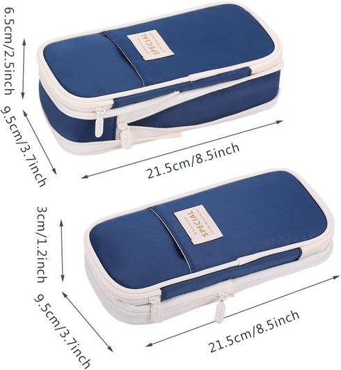 iSuperb Foldable Pencil Case Zipper Big Capacity Aesthetic Canvas Pencil Pouch Pen Bag for Kids Boys Gilrs Student School Supplies Compartments Ma...