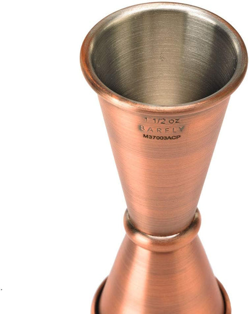 Barfly M37003ACP Japanese Style Jigger, 1 oz x 1-1/2 oz, Antique Copper...