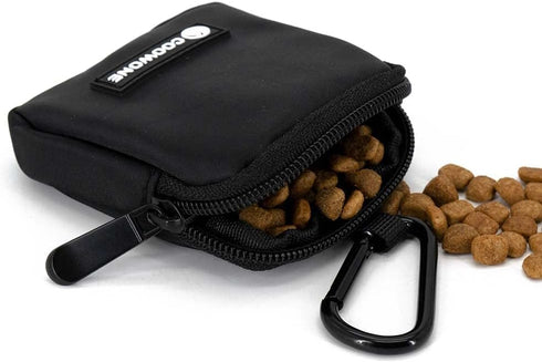 Waterproof Dog Treat Pouch, Dog Training Treat Pouch Built in Poop Bag Dispenser Adjustable Shoulder Bag (BLK) (BLK)...