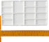 8 Inch Artist Ceramic Paint Palette,14 Wells Rectangle Porcelain Watercolor Painting Tray Palette Painting Supplies for Oil Painting Art Craft...