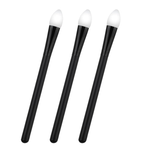 3 Pcs Silicone Makeup Applicator Shadow Brush Eyeshadow Applicators Eyeshadow Brush Lip Mask Makeup Brushes for Liquid Eye Shadow Applying Cream...