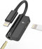 3.5mm to Lightning Compatible for iPhone Splitter Headphone Adapter Audio Apple Dongle Jack AUX Adaptador para Earphone 2 in 1 Phone Earbud and Ch...