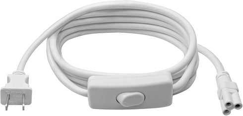 DiCUNO 6.6FT T5 T8 Tube Light Extension Cord with On/Off Switch, US Plug Cable Connector for LED Integrated Single Fixture, Shop Light, Garage Lig...