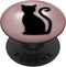 Phone Grip Cat Design Black On Rose Pink PopSockets PopGrip: Swappable Grip for Phones & Tablets PopSockets Adhesive PopGrip...