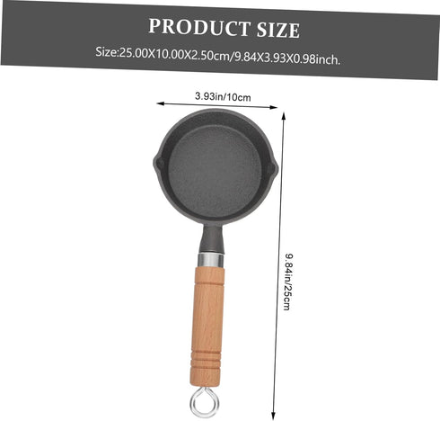 Zerodeko Mini Omelet Pan Metal Detectors for Adults Round Griddle Hard Ground Tent Pegs Kitchen Cooking Pan Rolled Omelet Pan Nonstick Cookware Sq...