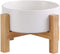 Elevated Raised Food Bowls/Dish with Stand for Water, Ceramic Pet Bowl with Anti Slip Rubber pad, Anti Vomiting, Stress Free for Small Dogs and Ca...