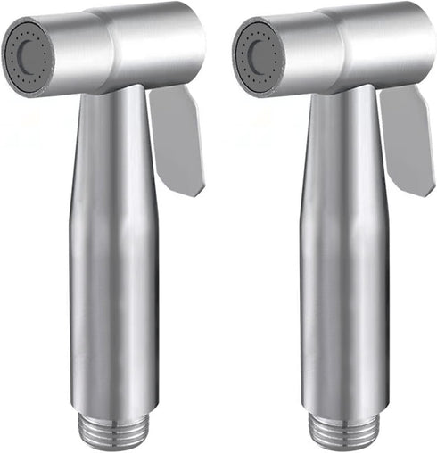2 PCS Bidet Toilet Sprayer Head Stainless Steel Handheld Bidet Sprayer for Toilet Portable Pet Shower Toilet Water Sprayer Cloth Bathroom Diaper S...