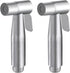 2 PCS Bidet Toilet Sprayer Head Stainless Steel Handheld Bidet Sprayer for Toilet Portable Pet Shower Toilet Water Sprayer Cloth Bathroom Diaper S...