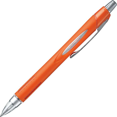 Uni Jeststream Alpha-Gel Grip, 0.7mm Ballpoint Pen, Orange Silver Body (SXN25007M.4)...
