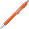 Uni Jeststream Alpha-Gel Grip, 0.7mm Ballpoint Pen, Orange Silver Body (SXN25007M.4)...