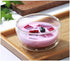 high temperature resistant double layer glass bowl borosilicate heat-resistant glass tableware transparent fruit salad bowl (250ml double bowl)...