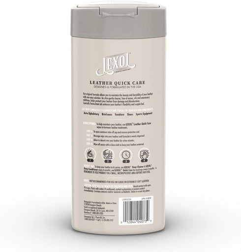 Lexol All Leather Quick Care All-in-One Formula, Best Leather Cleaner and Conditioner, for Use on Leather Apparel, Furniture, Auto Interiors, Shoe...