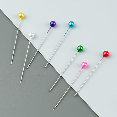 1000PCS Sewing Pins, Multicolor Straight Pins, Pearlized Ball Head Quilting Pins Long 1.5 inch for Fabric DIY Sewing Pins Crafts...