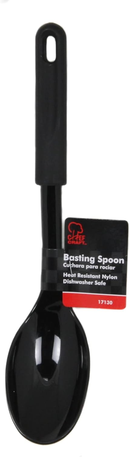 Chef Craft Basic Nylon Basting Spoon, 11.5 inch, Black...