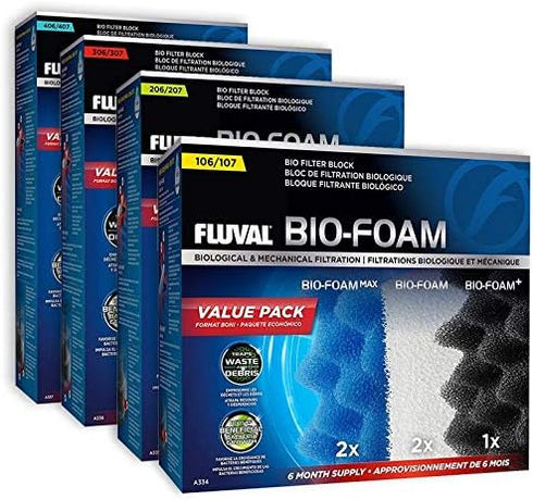 Fluval 406/407 Bio Foam Value Pack, Replacement Aquarium Filter Media...