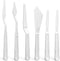 6Pcs Plastic Spatula Palette Knives, Palette Knife Set Thin and Flexible Art Knife Tools Pallet Knife for Acrylic Paint Painting Knife Mixing,Spre...