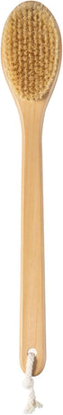 Bamboo Long Handle Back Scrubber Brush,Dry Body Scrubber for Dry Skin, Blood Circulation, Cellulite Treatment,Dry Brush Suitable for All Kinds of ...