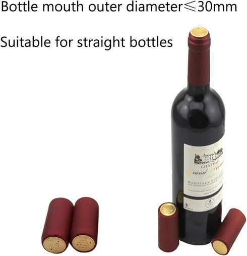 Heat Shrink Capsules, 100 Pcs Wine Brewing Caps Matte Surface Oriental Red For Professional and Home Use...