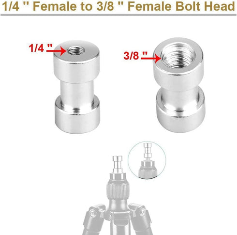UTEBIT Camera Screw 1/4 to 3/8 Adapter Thread Adapter Set Camera Spigot Convert Mounting Screws Tripod Screw Compatible for Magic Arm Crab Clamp B...