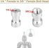 UTEBIT Camera Screw 1/4 to 3/8 Adapter Thread Adapter Set Camera Spigot Convert Mounting Screws Tripod Screw Compatible for Magic Arm Crab Clamp B...