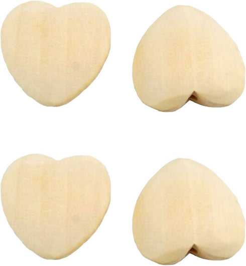 20pcs Natural 20mm Unfinished Wood Hearts Beads with Holes Eco-Friendly Wooden Handing Materials DIY Beading Craft Accessories (Heart Beads 20pcs)...