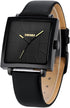 Minimalist Square Watches for Women, Waterproof Womens Leather Watch, Analog Women's Wrist Watches Quartz Ladies Watches for Small Wrists Thin Wat...