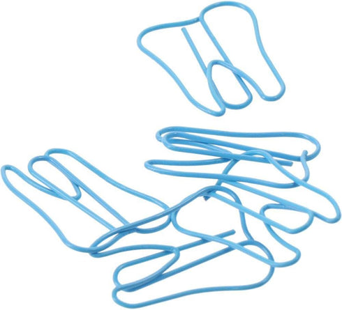 20PCS Blue Tooth Shape Paper Clips, Funny Large Binder File Clips Page Holder Bookmarks, for Home Office...