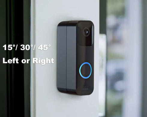Blink Doorbell Mount, Adjustable (15 to 45 Degrees) Corner Mount, No-Drill Mounting Bracket for Blink Doorbell Camera, Wide Viewing Angle Mount, B...