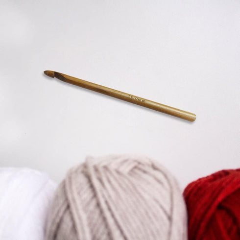 12 Pieces Bamboo Crochet Hooks Set, Large Crocheting Hook Knitting Needles for Coarse Yarn (12 Sizes 3mm to 10mm in Diameter)......