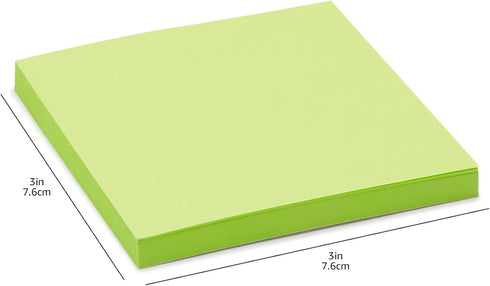 Amazon Basics Square Sticky Notes, 3 x 3-Inch, Assorted Colors, 12-Pack...