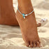 Boho Starfish Anklets Blue Ankle Bracelets Pearl Anklet Chain Beach Foot Jewelry for Women...