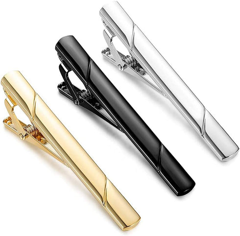 Mens Stainless Steel Tie Clips Minimalist Necktie Tie Bar Clasp Clip Clamp Pins Best Gift For Men Business Party Wedding Best Gift and Daily Life...
