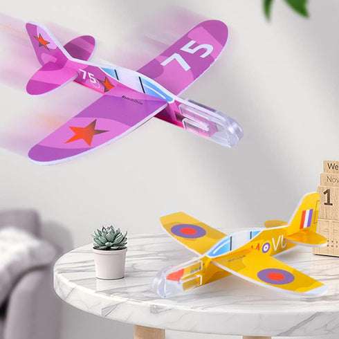50 Pcs Foam Gliders Planes Toys for Kids, Paper Airplane, Party Favors Goodie Bag Stuffers, Outdoor Flying Toys, Bulk for Classroom Prizes Boys an...
